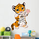 Cute Playful Tiger Cub Wall Decal