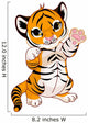 Cute Playful Tiger Cub Wall Decal