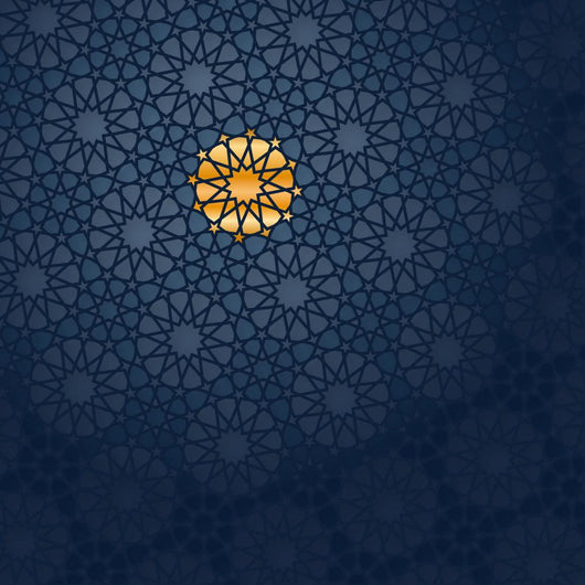 Blue Arabesque Wall Mural
