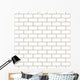 White Seamless Brick Wall Wall Decal