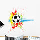 Contemporary Art Football Wall Mural