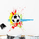 Contemporary Art Football Wall Mural