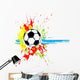 Contemporary Art Football Wall Mural