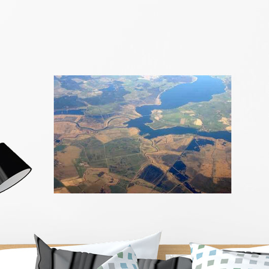 Aerial Fields and Rivers Wall Decal
