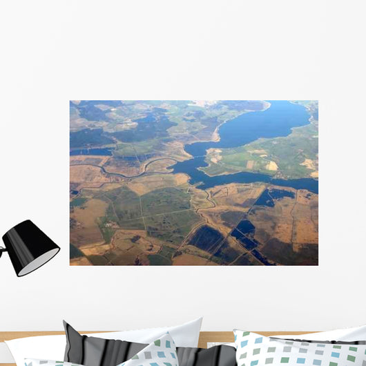 Aerial Fields and Rivers Wall Decal