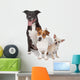 Small Group Dogs White Wall Decal