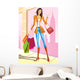 Fashion Shopping Girls with Wall Mural