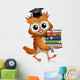 Owl Books Wall Decal