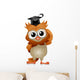 Owl Eyeglasses Wall Decal
