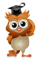 Owl Eyeglasses Wall Decal