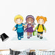 Kids Going to School Wall Decal