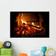 Burning Fire in the Fireplace Wall Mural