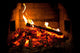 Burning Fire in the Fireplace Wall Mural