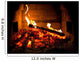 Burning Fire in the Fireplace Wall Mural