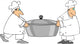 Two Chefs Carrying a Large Pot Wall Decal