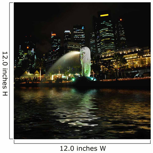 Merlion Singapore by Night Wall Mural