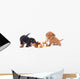 dachshund puppies and New Year gift Wall Decal