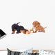 dachshund puppies and New Year gift Wall Decal