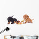 dachshund puppies and New Year gift Wall Decal