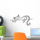 Silhouette of a lying black cat Wall Decal