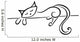 Silhouette of a lying black cat Wall Decal