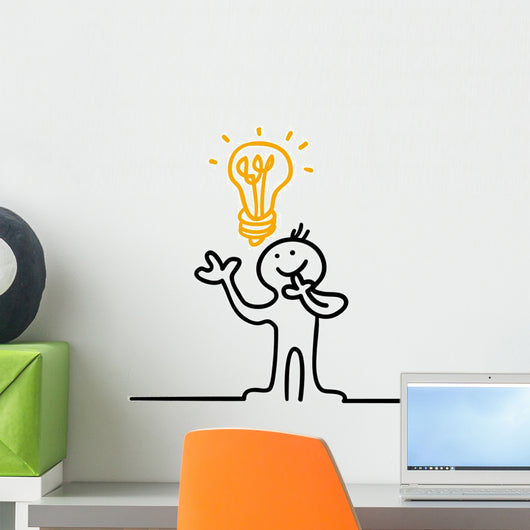 figure has idea Wall Decal