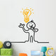 figure has idea Wall Decal