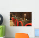 wine glass and candlelight. Wall Mural