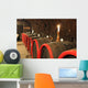wine glass and candlelight. Wall Mural
