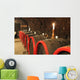 wine glass and candlelight. Wall Mural