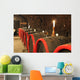 wine glass and candlelight. Wall Mural