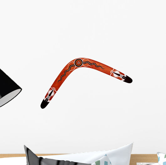 Australian Sun Boomerang Wall Decal
