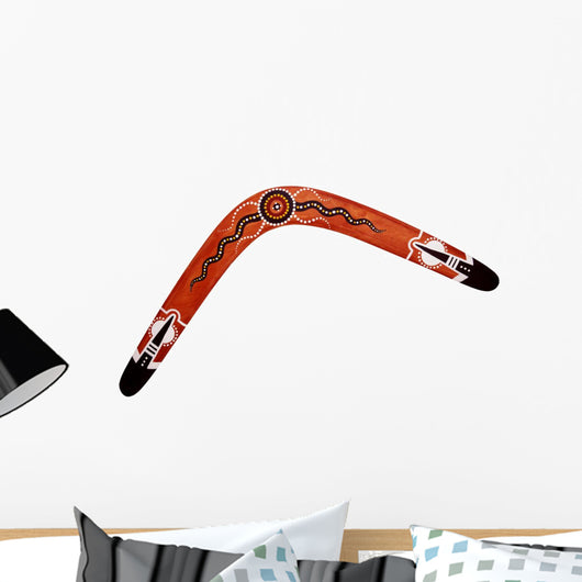 Australian Sun Boomerang Wall Decal