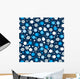 Wrapping Paper with Snowflakes Wall Mural
