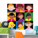 Portraits Happy Children Different Wall Mural