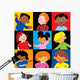 Portraits Happy Children Different Wall Mural