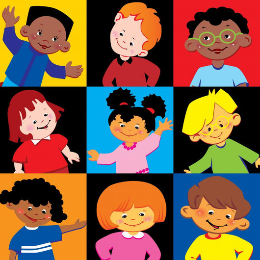 Portraits Happy Children Different Wall Mural