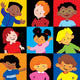Portraits Happy Children Different Wall Mural