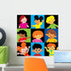 Portraits Happy Children Different Wall Mural