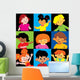 Portraits Happy Children Different Wall Mural