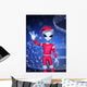 santa claus alien christmas Wall Mural