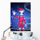 santa claus alien christmas Wall Mural