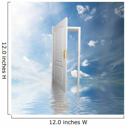Door to new world. Hope, success, new way concepts Wall Mural