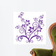 Abstract Flowers and Butterfly Wall Mural