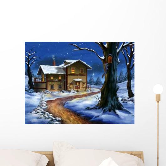 Christmas Landscape Wall Decal