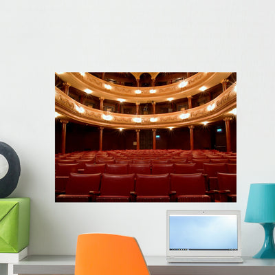 Inside Old Theater shown on a wall