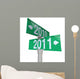 2010 Changing to 2011 - Two-Way Street Sign Wall Decal