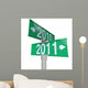2010 Changing to 2011 - Two-Way Street Sign Wall Decal