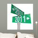 2010 Changing to 2011 - Two-Way Street Sign Wall Decal