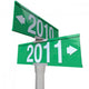 2010 Changing to 2011 - Two-Way Street Sign Wall Decal